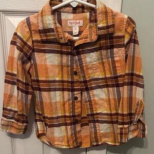 Cat & Jack Multicolor Plaid Button-Down Shirt
